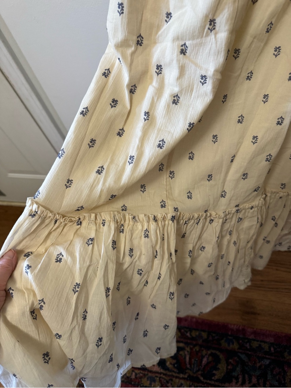 torrid Cream Floral Tiered Maxi Dress 100% Cotton - Picture 7 of 12